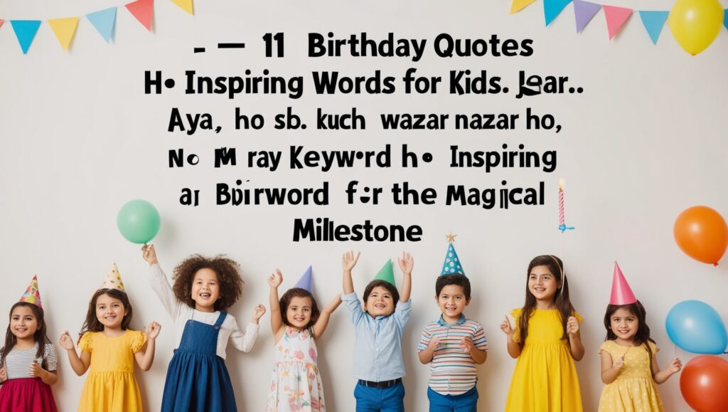 11 Birthday Quotes For Kids: Inspiring Words for a Magical Milestone